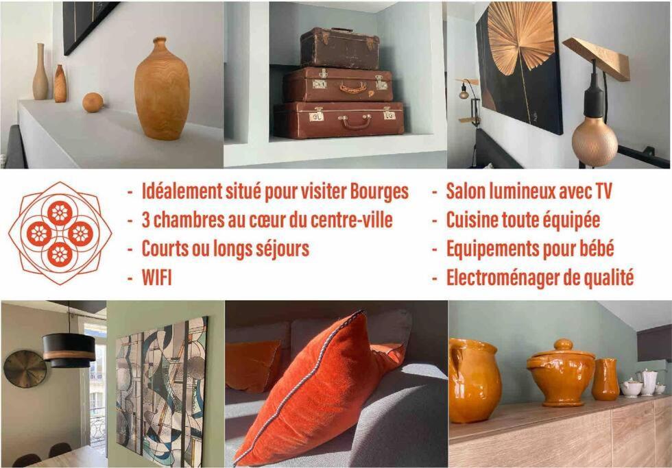 Ferienwohnung Les Quatre Piliers - 1 Min Palais Jacques Coeur Bourges Exterior foto